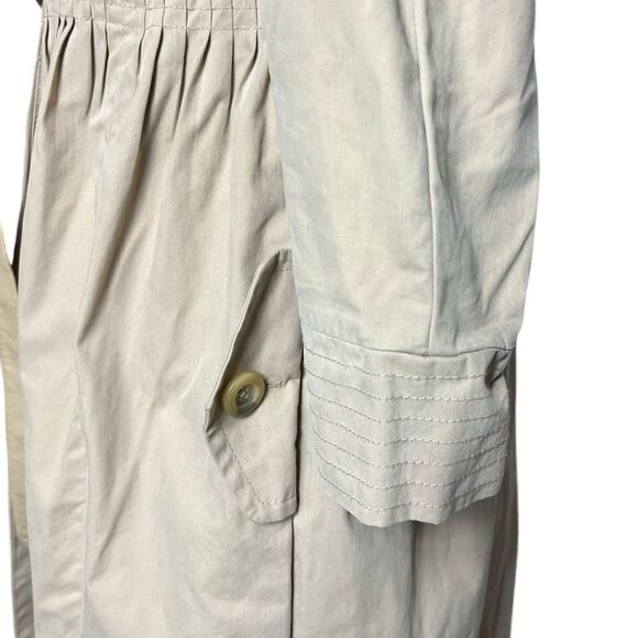 Diane Von Furstenberg Women’s Tan Tie Waist Trench Coat Size 2 - Picture 6 of 13